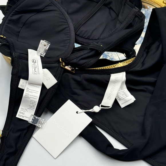 🆕 ZIMMERMANN 🧿 NWT Halliday Embroidered Balconette Bra + Scoop Pant Set, Sz 3 - Picture 14 of 16